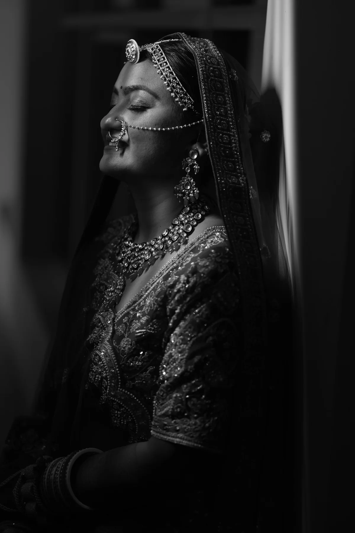 Luxury bridal wedding portrait by Chitransh Color Lab & Studio Rajasthan